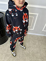 Детский утепленный модный спортивный костюм, демисезонные спортивные костюмы для детей. 34"