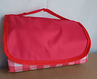 Коврик для пикника, кемпинга и пляжа водонепроницаемый в клетку Красный 512599Dr
