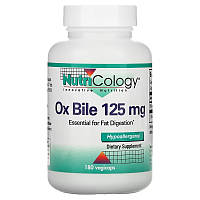 Бичача жовч для тровлення, Nutricology Ox Bile 125 mg 180 рослинних капсул