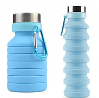 Складная бутылка для воды и напитков LUX Bottle силиконовая портативная Бутылочка 550 мл МИКС ЦВЕТОВ 515788Dr