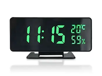 Настільний світлодіодний годинник CLC-1201 Багатофункціональний годинник із зеленим підсвічуванням