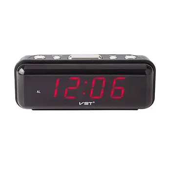 Стильний настільний цифровий годинник з будильником і підсвічуванням VST 738 Працює від мережі та батарейок
