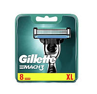 Сменные кассеты (лезвия) Gillette Mach3. 8 шт