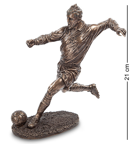 Статуэтка Veronese Футболист 21х17,5 см 1902295 полистоун покрытый бронзой - фото 1 - id-p2178141785