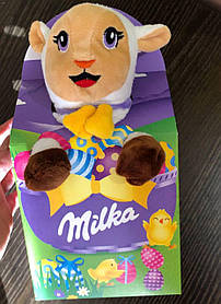 Подарунковий набір мілка з м'якою іграшкою від Milka Magic Mix Овечка з конфетами 96 г