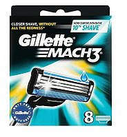 Сменные кассеты (лезвия) Gillette Mach3. 8 шт