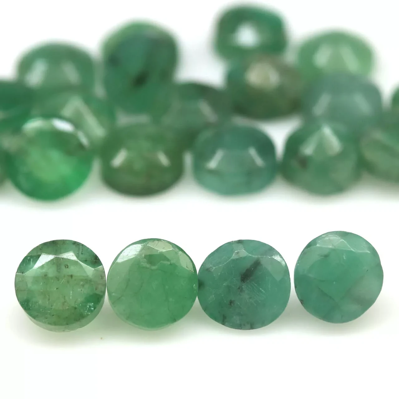 12.18 кт. Природний смарагд Hambive коло 22 шт. 5 мм., фото 1