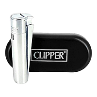 Зажигалка Clipper металл глянец (турбо) в кейсе