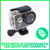 Экшн камера FullHD с креплением на шлем аквабокс и регистратор с разными режимами сьемки VBF