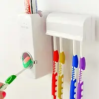 Дозатор автоматический зубной пасты Toothpaste Dispenser с держателем зубных щеток Toothbrush holder