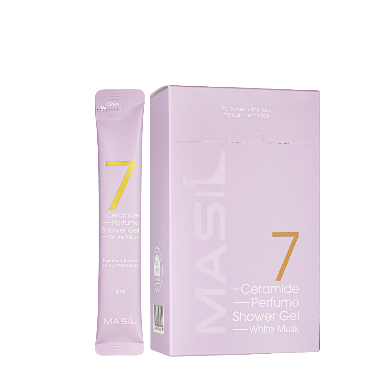 Гель для душу з ароматом жасмину та мускусу Masil 7 Ceramide Perfume Shower Gel White Musk, пробник 8 мл