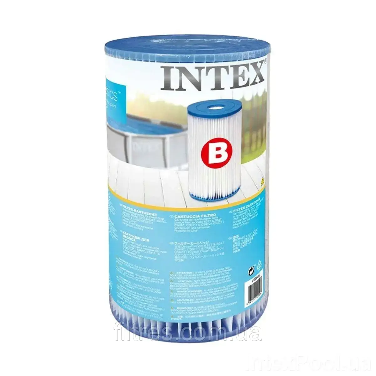 Картридж для бассейна для насоса интекс Intex тип В 14.5 х 25 см, фото 1