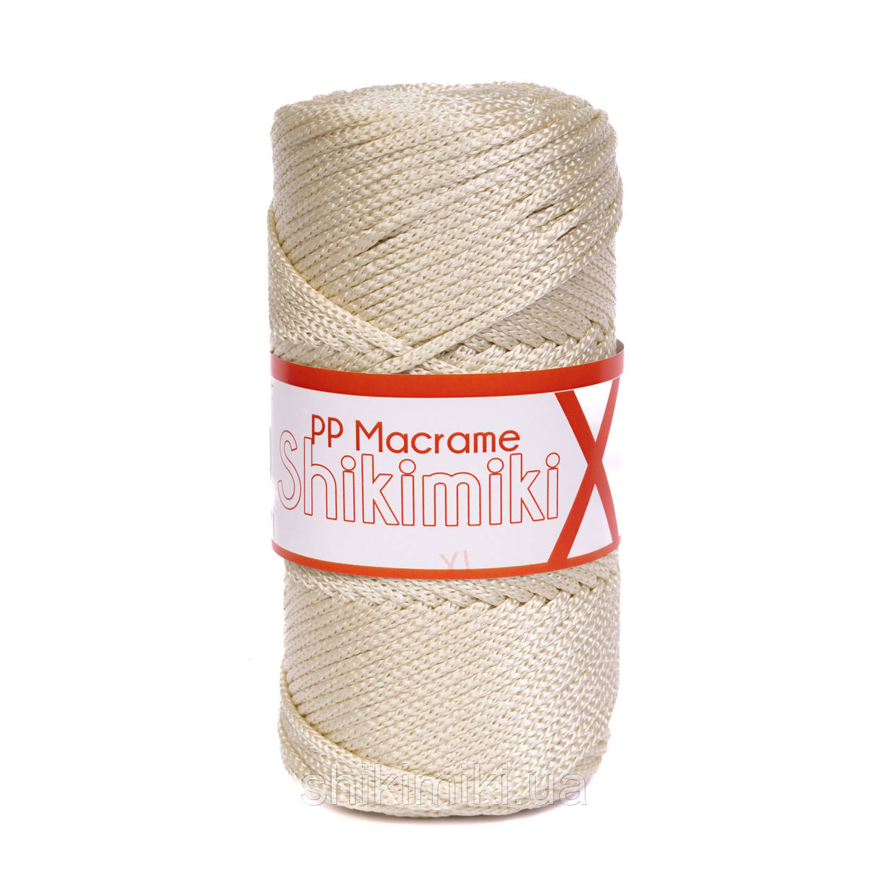 Трикотажний шнур PP Macrame XL , колір Слонова кістка, фото 1