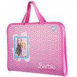 Папка-портфель YES FC на блискавці з тканинними ручками Barbie, рожевий (492240), фото 2
