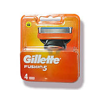 Сменные кассеты (лезвия) Gillette Fusion. 4 шт