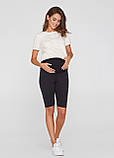Жіночі велосипедки шорти для вагітних з високою вставкою для майбутніх мам Seville Lullababe S чорний, фото 2