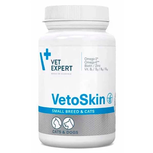 ВетоСкін для здоров'я шкіри та вовни у котів та собак малих порід Vet Expert VetoSkin Small Breed 60к