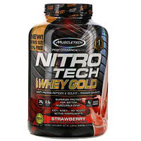 Ізолят протеїн, Nitro Tech, 100% Whey Gold, Muscletech, 2.51 kg мускултеч, вей голд
