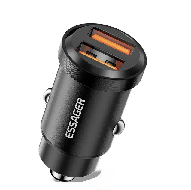 Автомобільний зарядний пристрій Essager Fast Charge 30 Вт для айфона (USB + USB) / Зарядка в машину