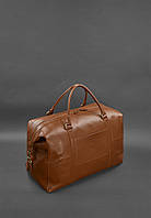 Шкіряна дорожня сумка світло-коричнева Краст BlankNote GG, код: 8132685