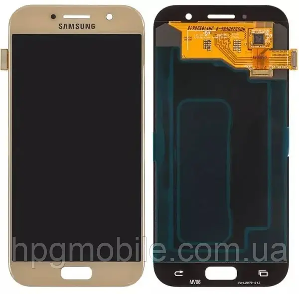 Дисплей для Samsung SM A520/A5 2017 (OLED) модуль (екран, сенсор) Золотий, фото 1