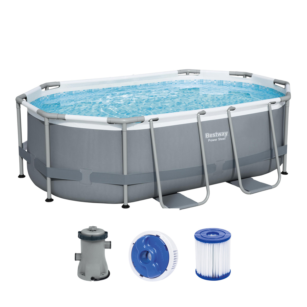 Басейн каркасний Bestway 5614A Power Steel з фільтруючим насосом 305 x 200 x 84 см