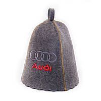 Банная шапка Luxyart "Audi", натуральный войлок, серый (LA-248) hl