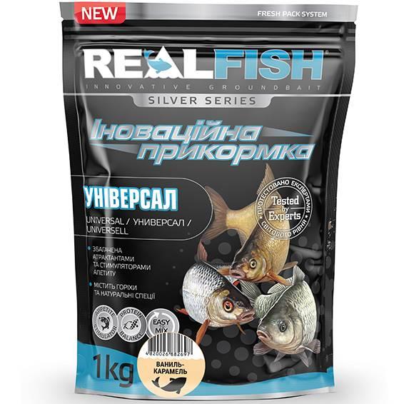 Прикормка Real Fish Універсальна 1кг (ваніль-карамель), фото 1