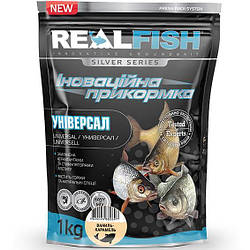 Прикормка Real Fish Універсальна 1кг (ваніль-карамель)