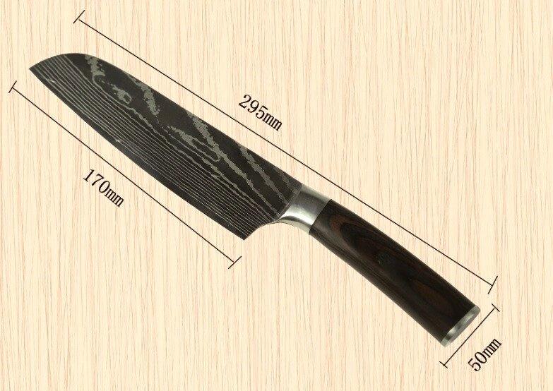 Нож шеф-повара 7 дюймов Sande Код 057 - фото 2 - id-p2178184048