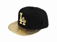 Бейсболка LA GLH Snapback Gold One sizе Черный с золотистым (23240) GG, код: 1895920