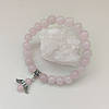 Браслет із Рожевого кварцу Мадагаскар з підвіскою Ангел d 8мм, фото 7