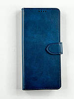 Кожаный чехол книжка Retro на ZTE Blade V50 Vita синий