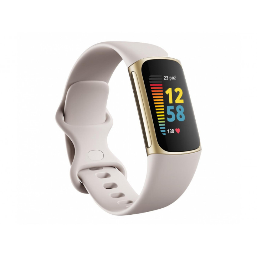 Фитнес-браслет Fitbit Charge 5 Lunar White/Soft Gold Stainless Steel ...