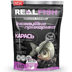 Прикормка Real Fish Карась 1кг (чебрець-часник)