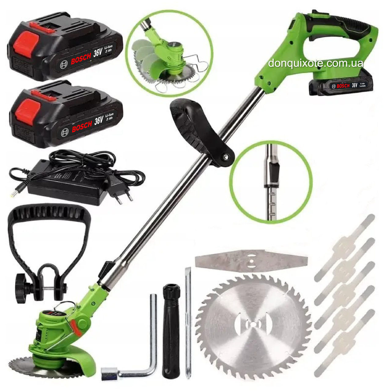 Акумуляторний тример Bosch Easy grassy cut 50 (36 V, 5 AH) для трави, акумуляторна коса Бош, фото 1