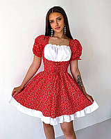 Жіноче плаття в баварському стилі з квітковим принтом тканина: софт Мод. 505
