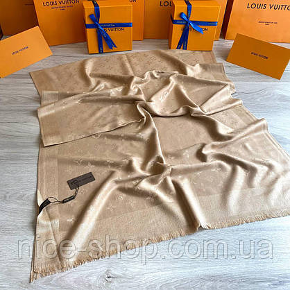 Палантин Louis Vuitton теплий беж, фото 4