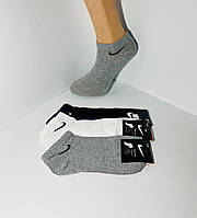 Шкарпетки чоловічі 12 пар демісезонні спортивні укорочені з бавовни Nike Туреччина розмір 41-45 мікс