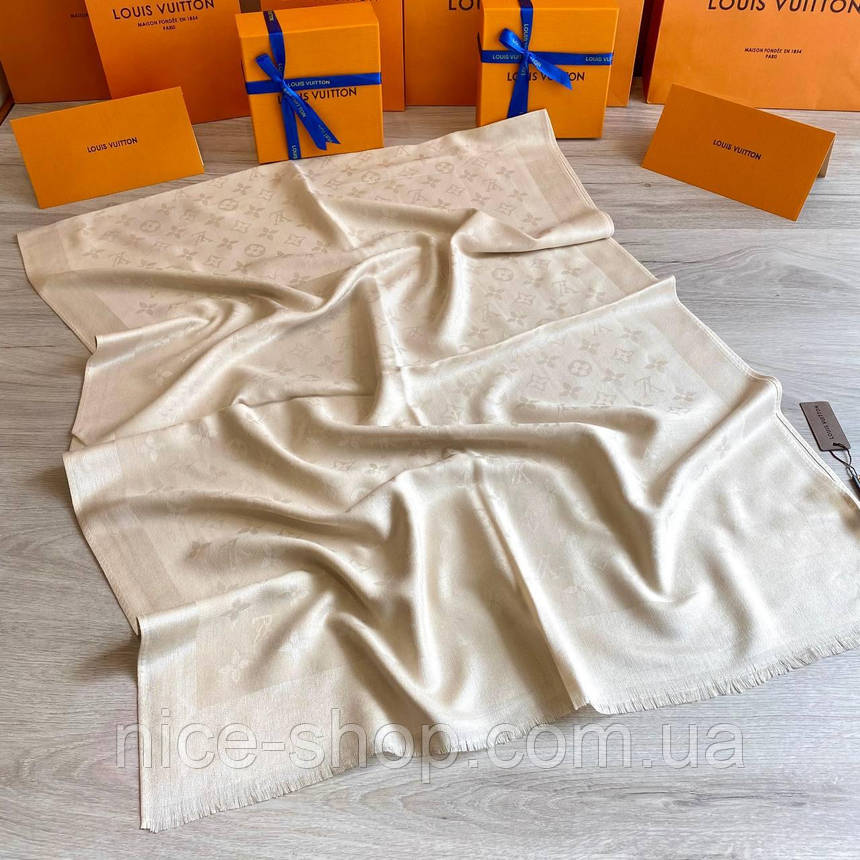 Палантин Louis Vuitton світло-бежевий, фото 1