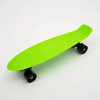 Скейт Пенни борд детский 55см без подсветки до 35 кг пластиковый Penny Board салатовый