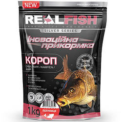 Прикормка Real Fish Короп 1кг (полуниця)