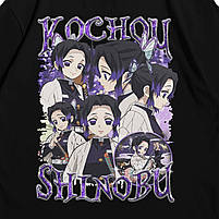 Футболка з принтом Аніме Demon Slayer - Kochou Shinobu XXXL Чорний, фото 3