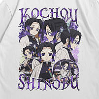Футболка з принтом Аніме Demon Slayer - Kochou Shinobu XXL Білий, фото 3