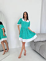 Женское стильное платье с цветочным принтом ткань: софт принт Мод. 538