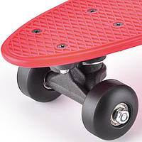 Детский пенни борд 55 см пластиковый скейт PVC колеса Penny Board разных цветов без подсветки Красный