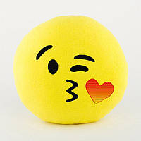 Подушка KotiCo Смайл Повітряний поцілунок 35 см Жовтий (PS_003_yellow_fk_1)