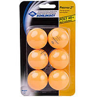 Мячики Donic Prestige 2* 40+ Orange 6pcs NX, код: 6468002