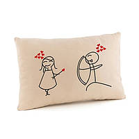 Подушка для закоханих Kotico «Стрільба з лука» Бежевий