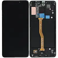 Дисплей для Samsung A920/A9 2018 (GH82-18308A) модуль (екран, сенсор) з рамкою, сервісний оригінал, Чорний